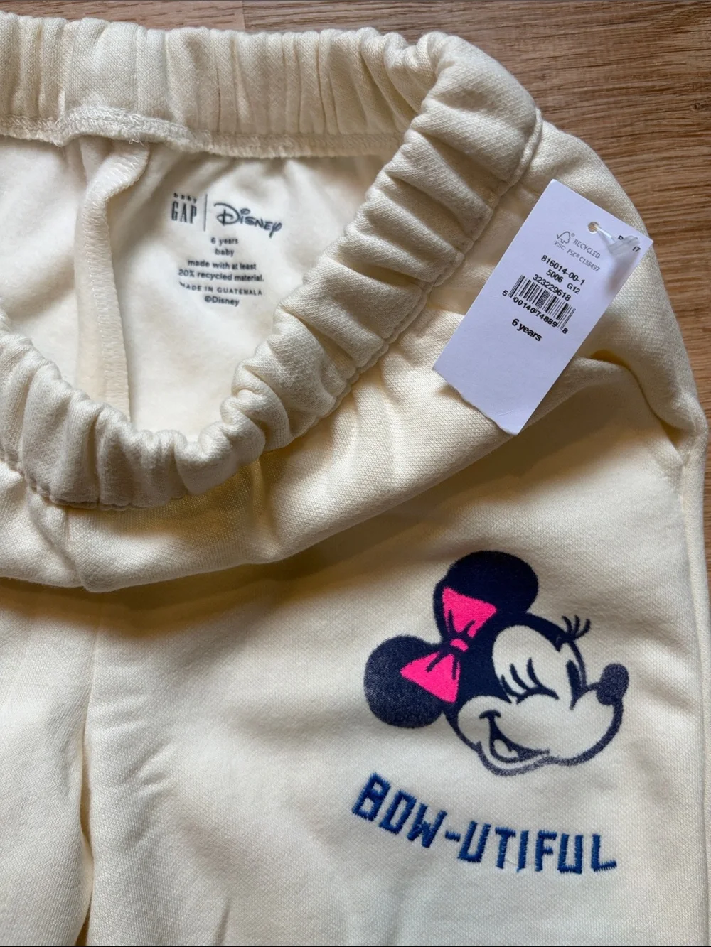 GAP Minnie Mouse Cream Sweatpants
